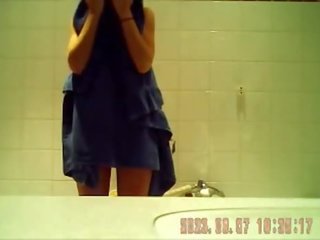 Hidden Cam Records Teen In The Shower