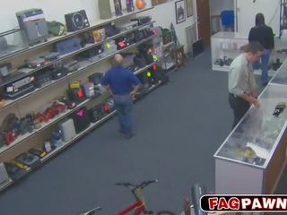 Robber becomes a fuck toy in a pawn shop