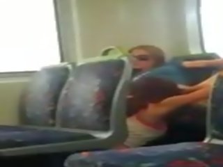 Concupiscente lesbianas en la autobús