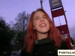 Scotish redhead amateur banging in public